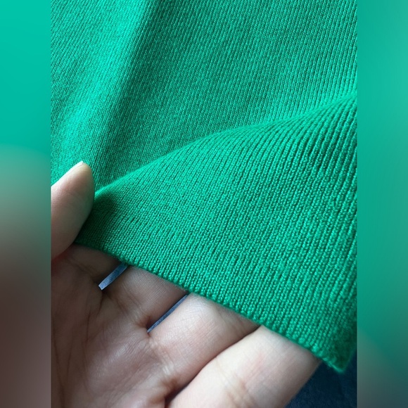 Forcast Womens Green Knit V-Neck Euro Coastal Summer Cute Tank Top XS 2 - Picture 4 of 9